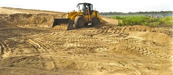 An abandoned machine at a sand winning site in Keta